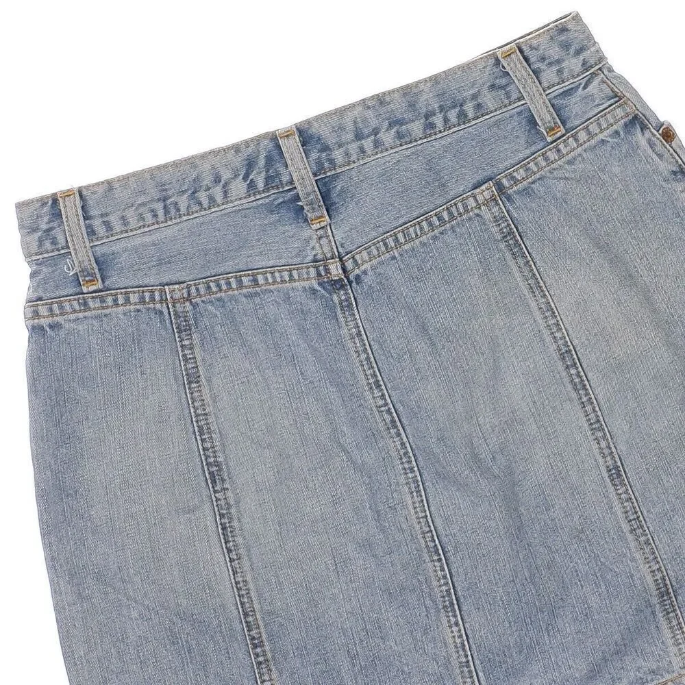 Y2K Gap Denim Skirt Womens Size 2 28x16 Blue A-Line Pockets Cotton Spring 04’
